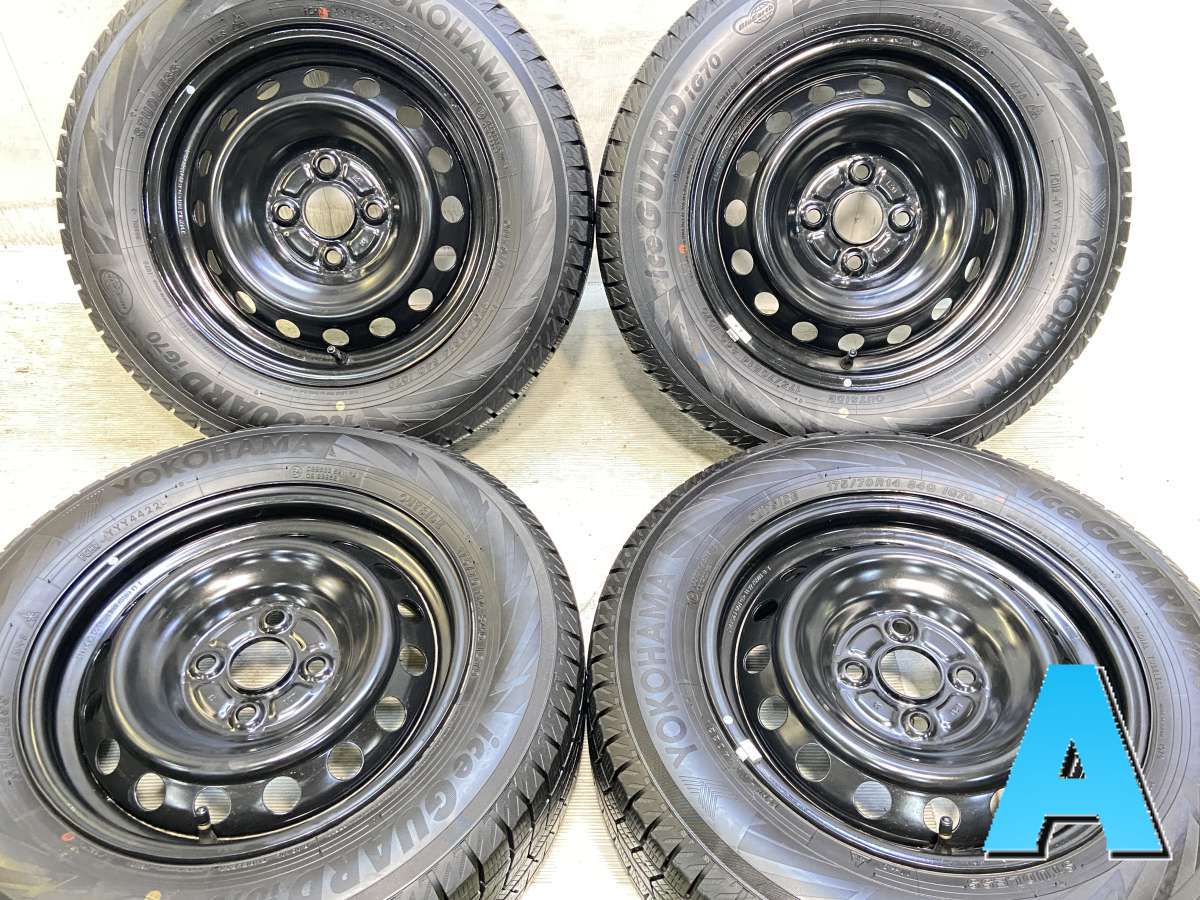 175/70R14 ヨコハマ アイスガード iG70 トヨタ純正 L20 14x5.5 100-4穴 中古タイヤ スタッドレスタイヤ ホイールセット 4本セット