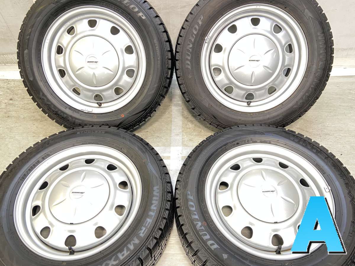 195/65R15 ダンロップ ウィンターマックス WM02 　 TOPY V11 15x6.0 45 100/114.3-5穴 中古タイヤ スタッドレスタイヤ ホイールセット 4本セット