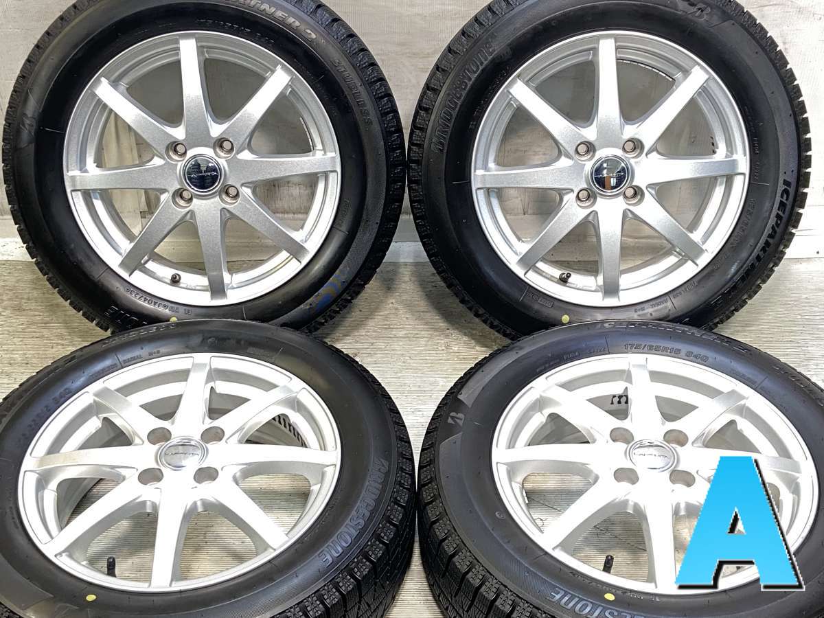 樂天商城 - 175/65R15 ブリヂストン アイスパートナー 2 　 LAPORTA 15x5.5 42 100-4穴 中古タイヤ スタッドレスタイヤ ホイールセット 4本セット