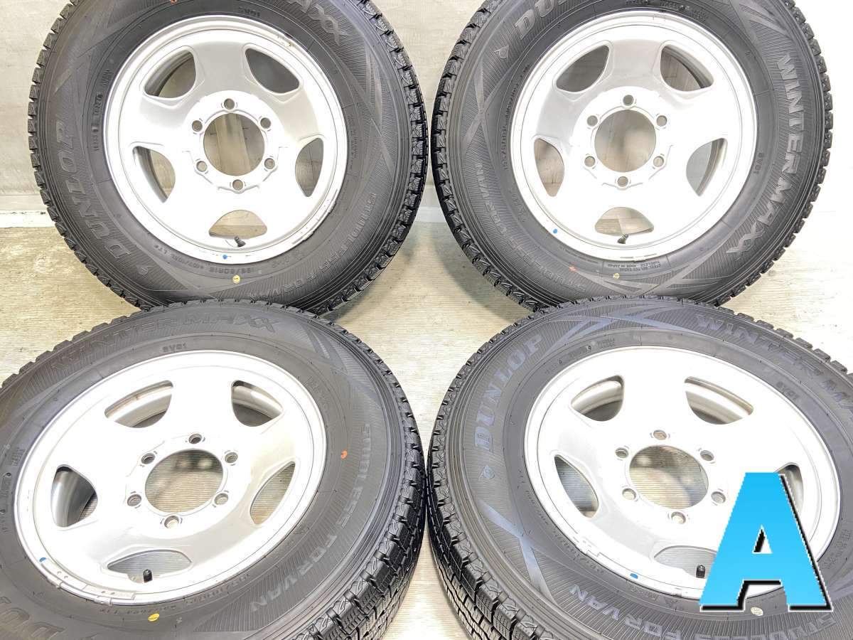 Rakuten - 195/80R15 107/105LT ダンロップ ウィンターマックス SV01 　 S54A 15x6.0 139.7-6穴 中古タイヤ スタッドレスタイヤ ホイールセット 4本セット
