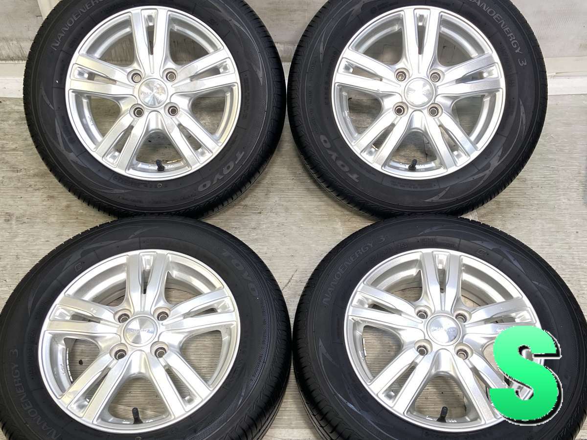 155/70R13 トーヨータイヤ ナノエナジー3 　 DUFACT 13x4.0 43 100-4穴 中古タイヤ サマータイヤ ホイールセット 4本セット