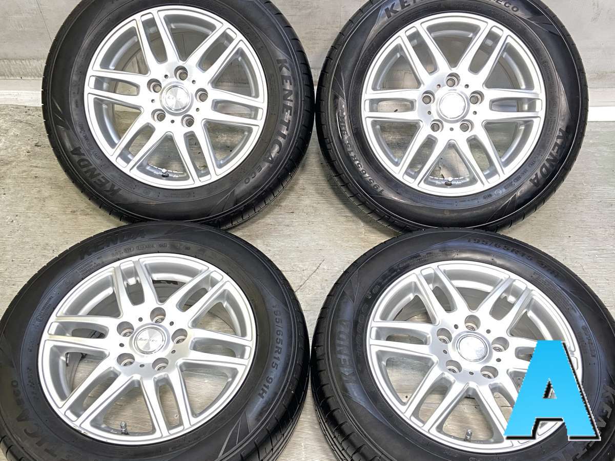 195/65R15 ケンダ ケネティカ　エコ 　 レーベン 15x6.0 43 114.3-5穴 中古タイヤ サマータイヤ ホイールセット 4本セット