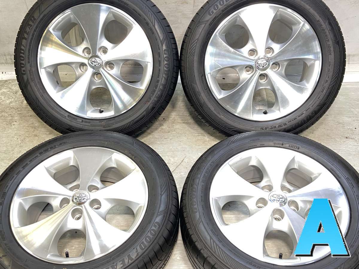 215/60R17 グッドイヤー エフィシェント グリップ RVF02 トヨタ純正 17x7.0 45 114.3-5穴 中古タイヤ サマータイヤ ホイールセット 4本セット