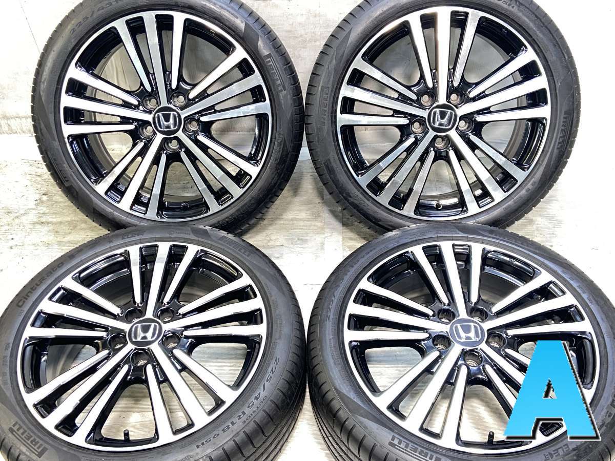 Rakuten - 225/45R18 ピレリ Cinturato P7 ホンダ純正 18x7.0 55 114.3-5穴 中古タイヤ サマータイヤ ホイールセット 4本セット