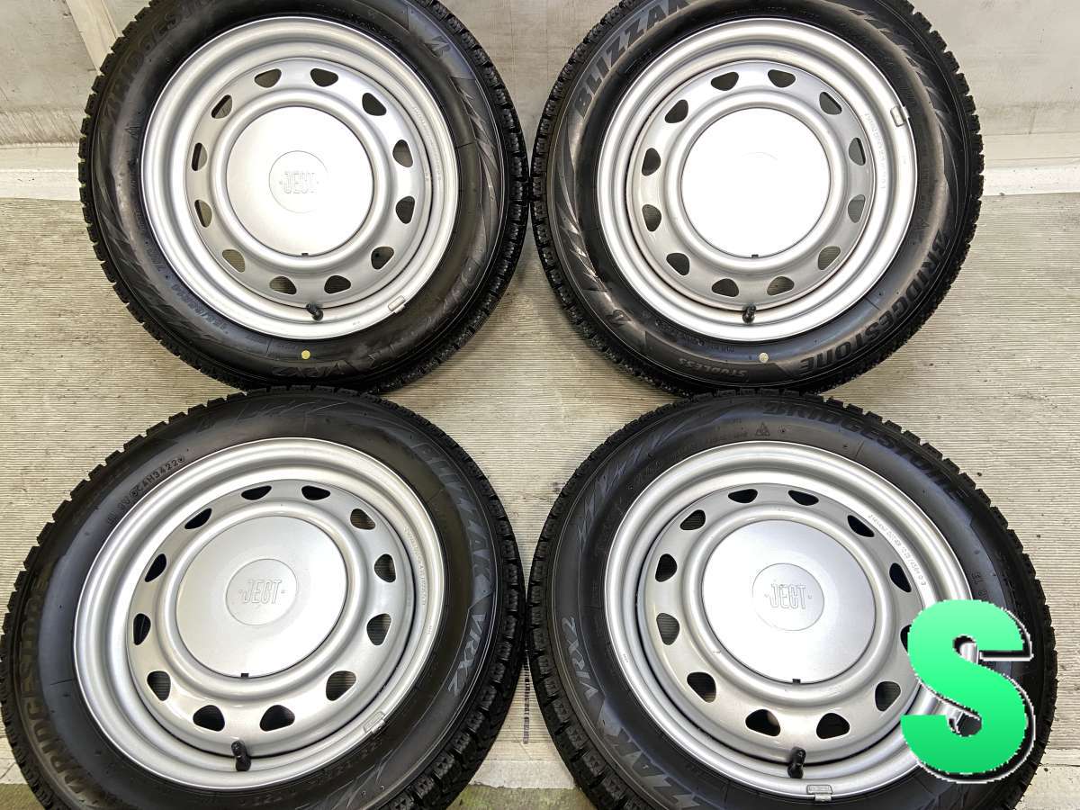 Rakuten - 155/65R14 ブリヂストン ブリザック VRX2 　 JECT MN 14x4.5 45 100/114.3-4穴 中古タイヤ スタッドレスタイヤ ホイールセット 4本セット