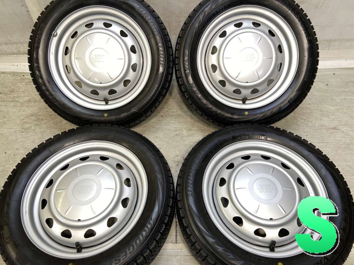 Rakuten - 155/65R14 ブリヂストン ブリザック VRX2 　 JECT MN 14x4.5 45 100/114.3-4穴 中古タイヤ スタッドレスタイヤ ホイールセット 4本セット