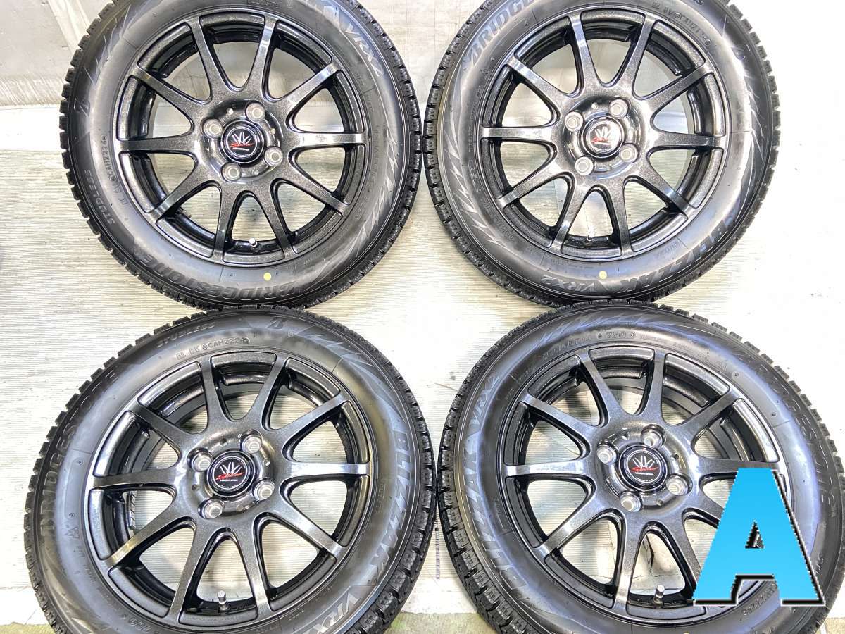 樂天商城 - 155/65R14 ブリヂストン ブリザック VRX2 　 ロクサーニスポーツ 14x4.5 45 100-4穴 中古タイヤ スタッドレスタイヤ ホイールセット 4本セット