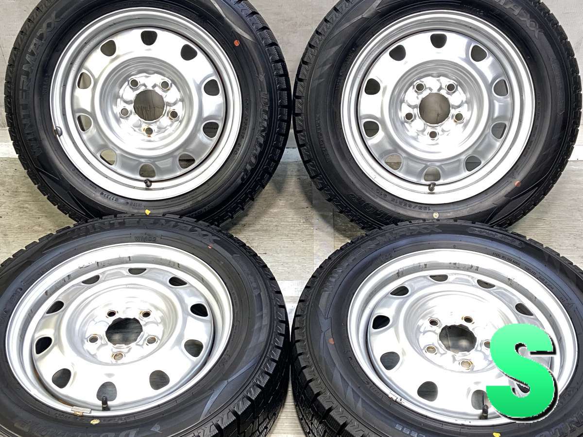 195/65R15 ダンロップ ウィンターマックス WM02 　 TOPY M62 15x6.0 45 114.3-5穴 中古タイヤ スタッドレスタイヤ ホイールセット 4本セット