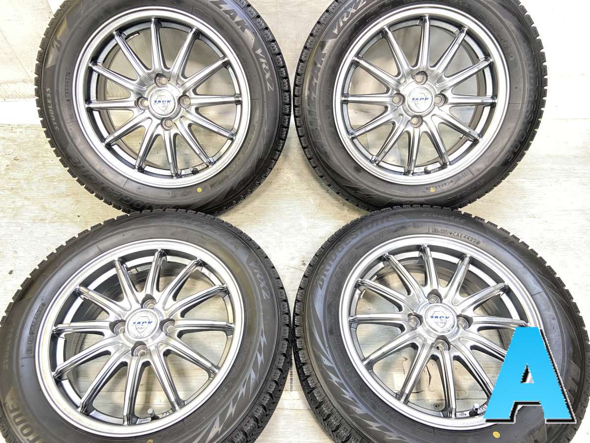Rakuten - 175/65R15 ブリヂストン ブリザック VRX2 　 ZACK 15x5.5 43 100-4穴 中古タイヤ スタッドレスタイヤ ホイールセット 4本セット