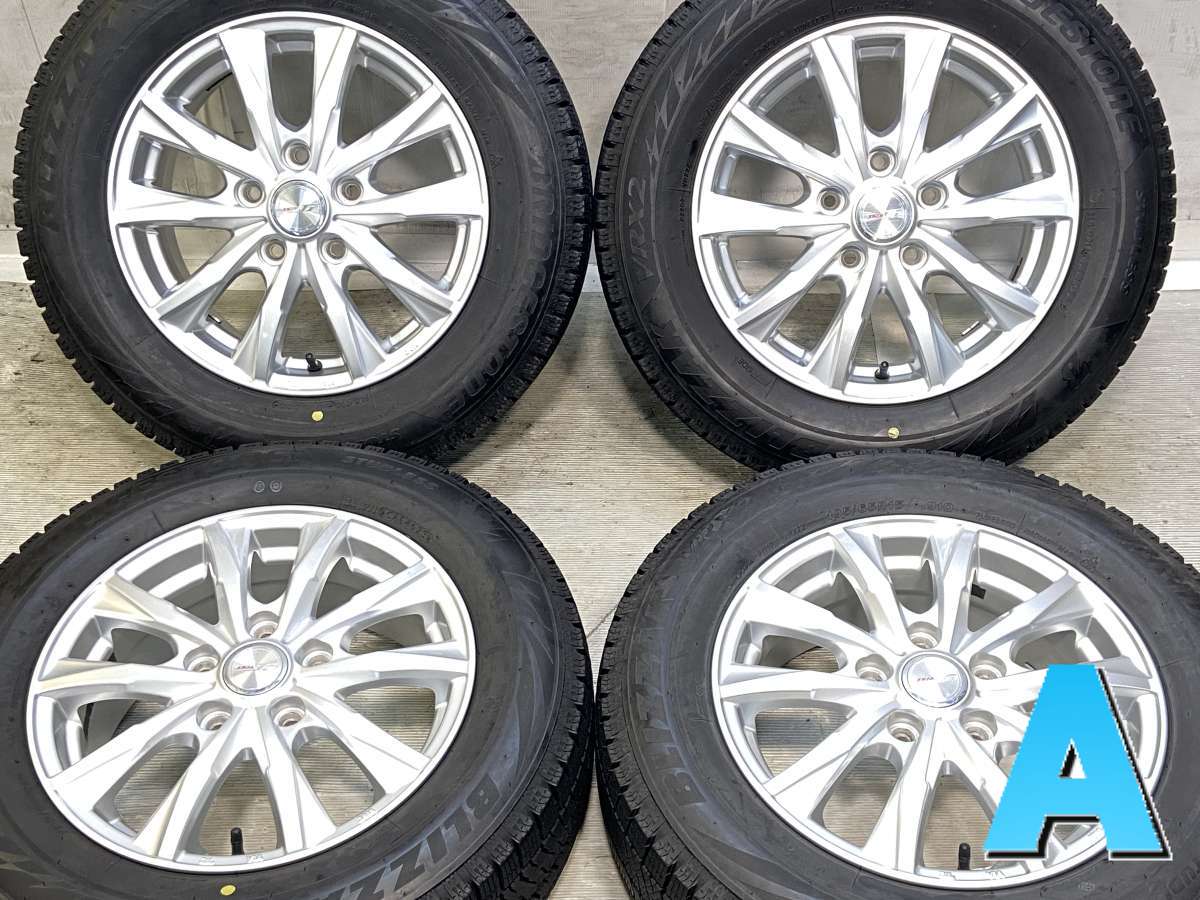Rakuten - 195/65R15 ブリヂストン ブリザック VRX2 　 JOKER 15x6.0 53 114.3-5穴 中古タイヤ スタッドレスタイヤ ホイールセット 4本セット