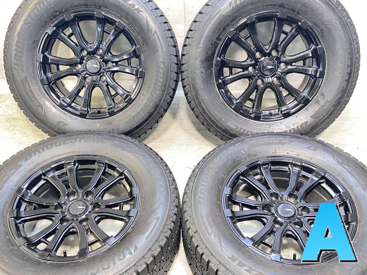 Rakuten - 265/65R17 ブリヂストン ブリザック DM-V3 　 MUDBAHN 17x7.5 25 139.7-6穴 中古タイヤ スタッドレスタイヤ ホイールセット 4本セット