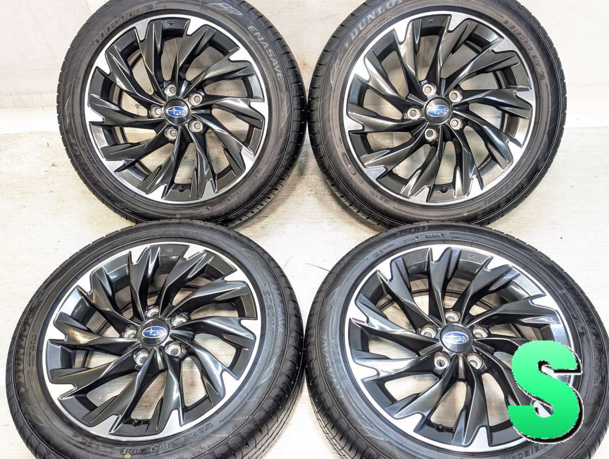 樂天商城 - 215/50R17 ダンロップ エナセーブ EC204 スバル純正 17x7.0 55 114.3-5穴 中古タイヤ サマータイヤ ホイールセット 4本セット