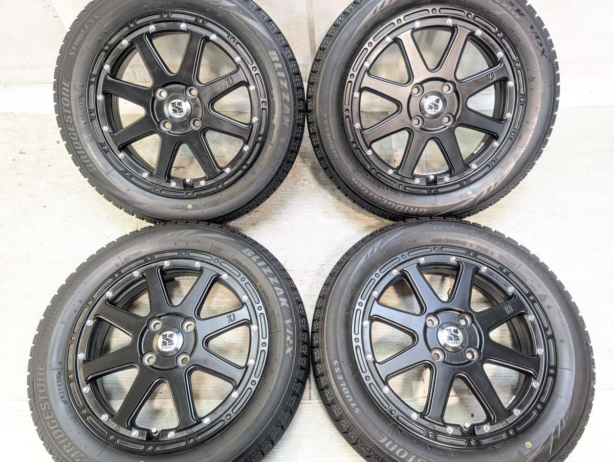 樂天商城 - 165/60R15 ブリヂストン ブリザック VRX 　 XTREME-J 15x4.5 43 100-4穴 中古タイヤ スタッドレスタイヤ ホイールセット 4本セット