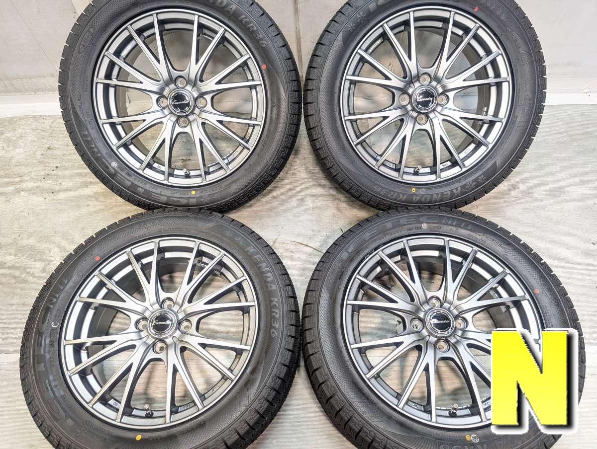 205/55R16 ケンダ ICETEC　NEO KR36 　 エクシーダ 16x6.0 45 100-4穴 中古タイヤ スタッドレスタイヤ ホイールセット 4本セット