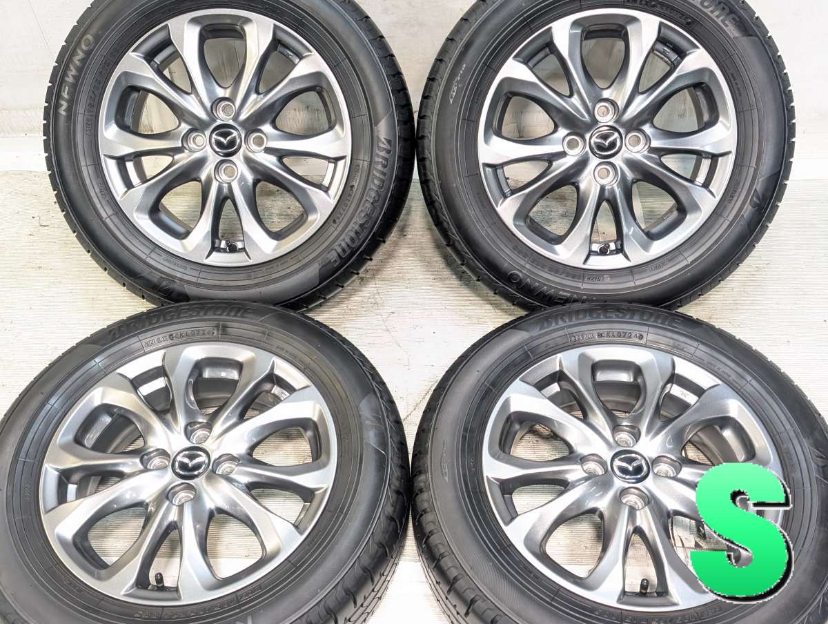 樂天商城 - 185/65R15 ブリヂストン NEWNO マツダ純正 15x5.5 40 100-4穴 中古タイヤ サマータイヤ ホイールセット 4本セット