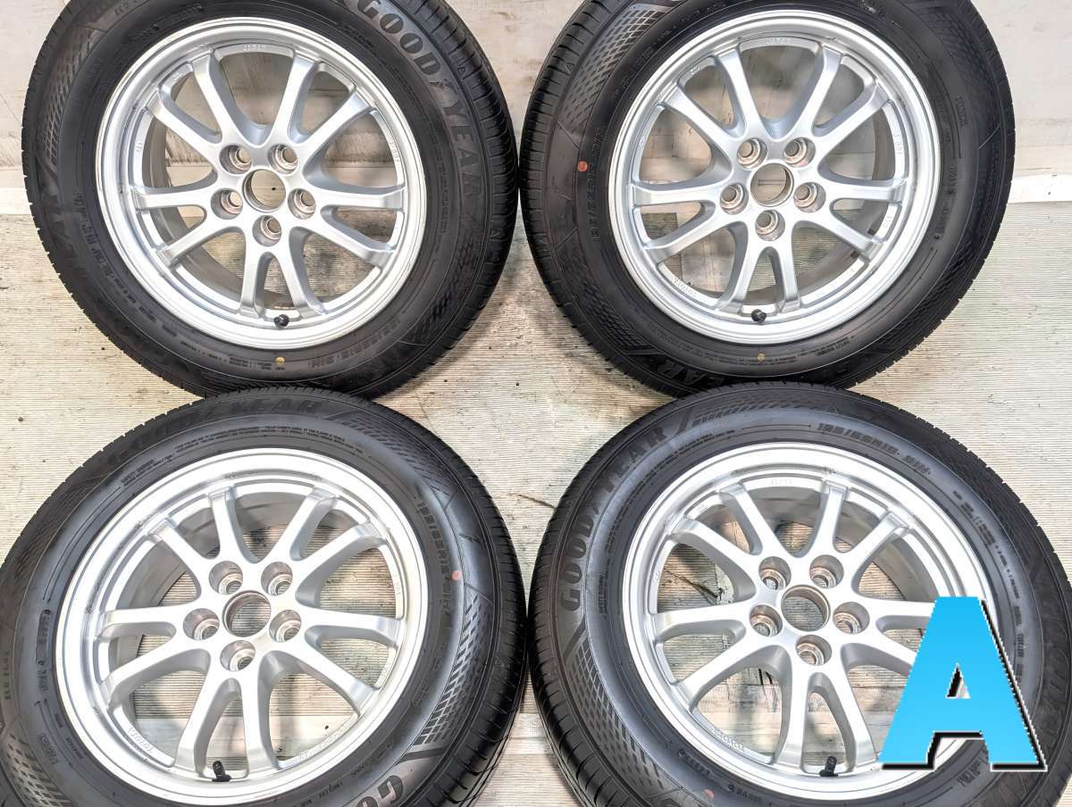 195/65R15 グッドイヤー エフィシエント グリップ ECO EG02 トヨタ純正 15x6.5 40 100-5穴 中古タイヤ サマータイヤ ホイールセット 4本セット