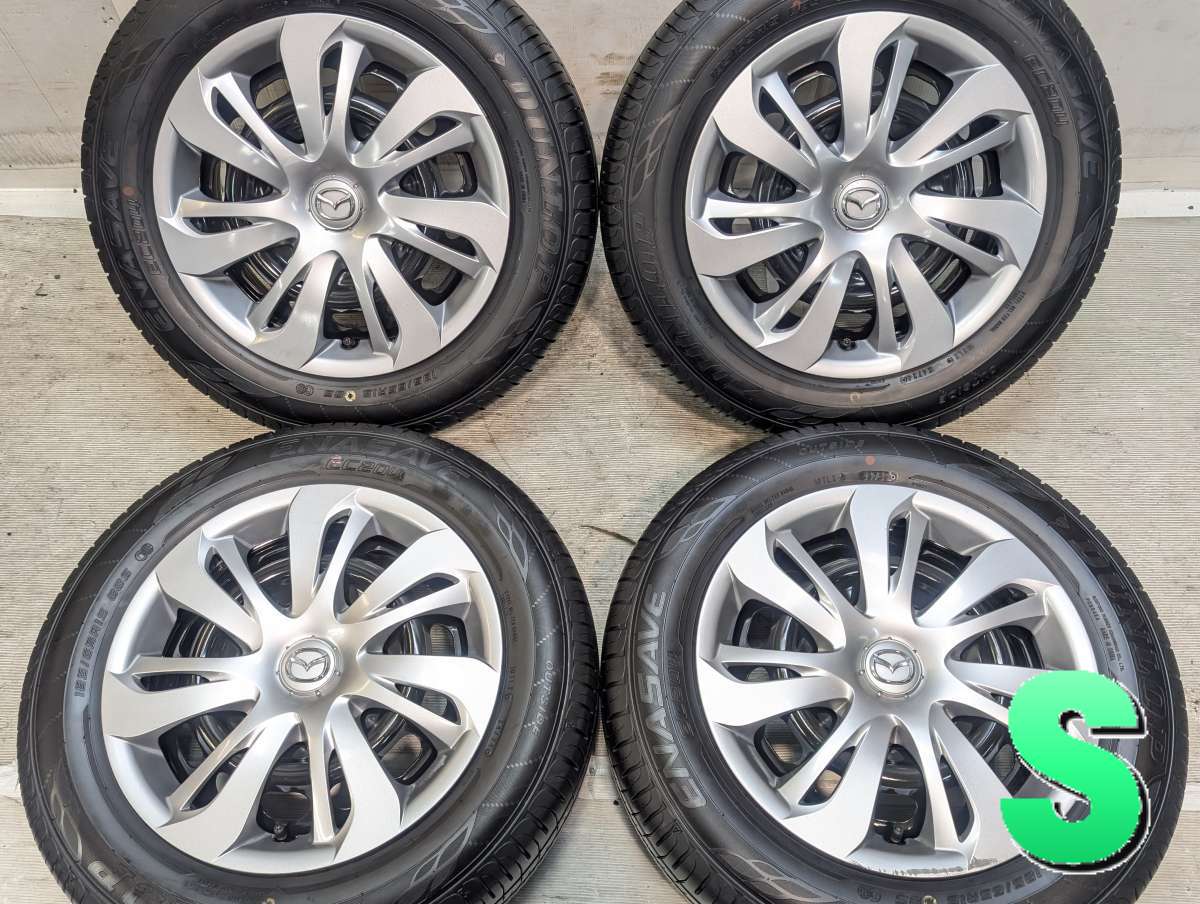 樂天商城 - 185/65R15 ダンロップ エナセーブ EC204 マツダ純正 15x5.5 100-4穴 中古タイヤ サマータイヤ ホイールセット 4本セット
