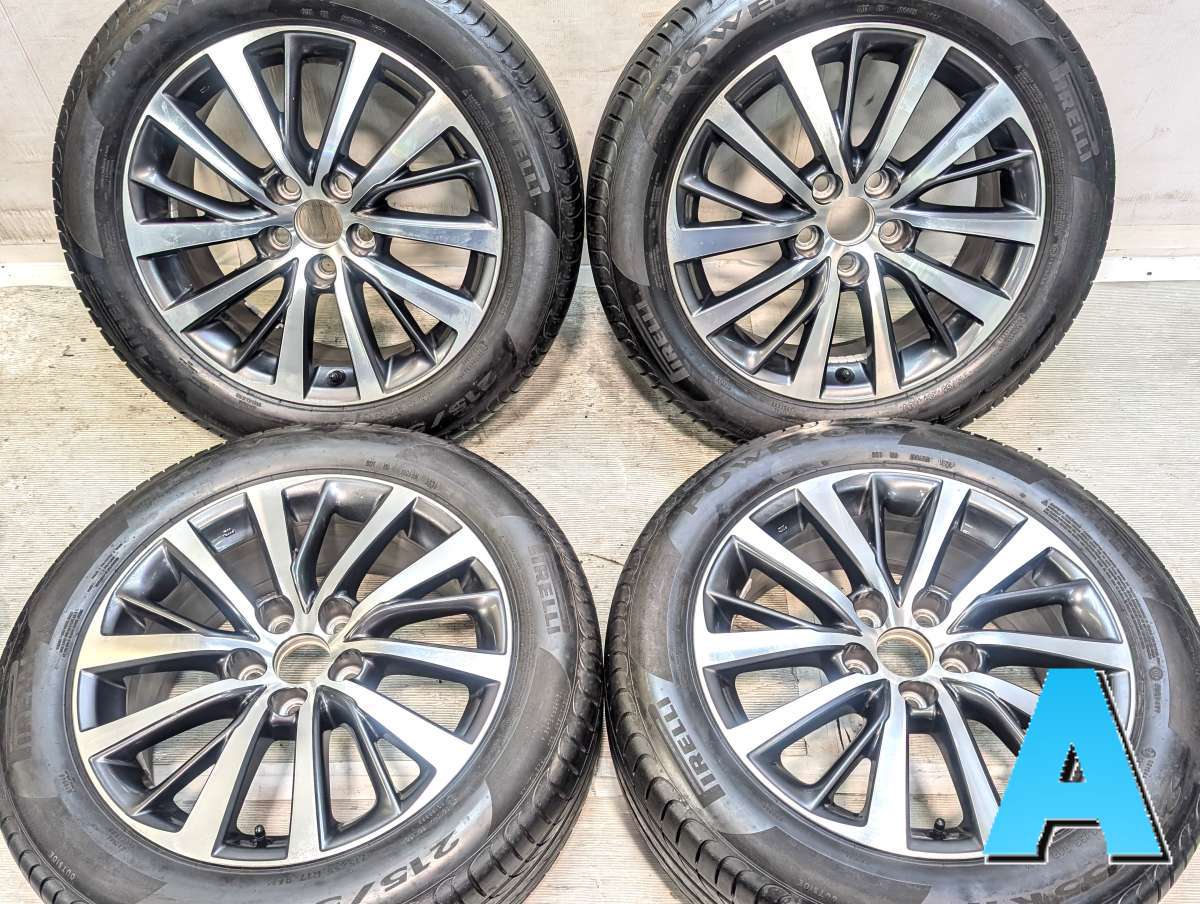 215/55R17 ピレリ パワジー TM トヨタ純正 17x7.0 40 114.3-5穴 中古タイヤ サマータイヤ ホイールセット 4本セット