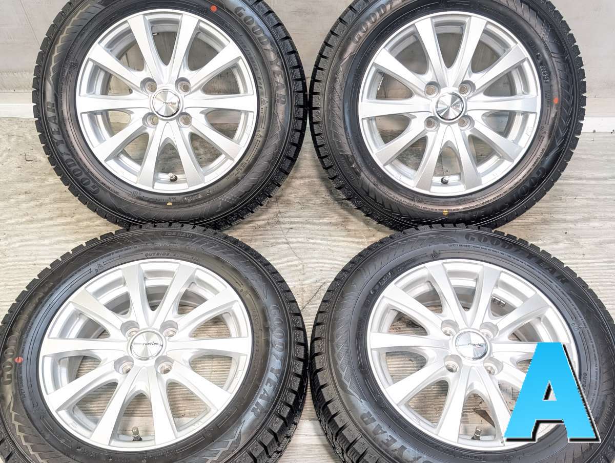 175/70R14 グッドイヤー アイスナビ 8 　 RAVRION 14x5.5 38 100-4穴 中古タイヤ スタッドレスタイヤ ホイールセット 4本セット