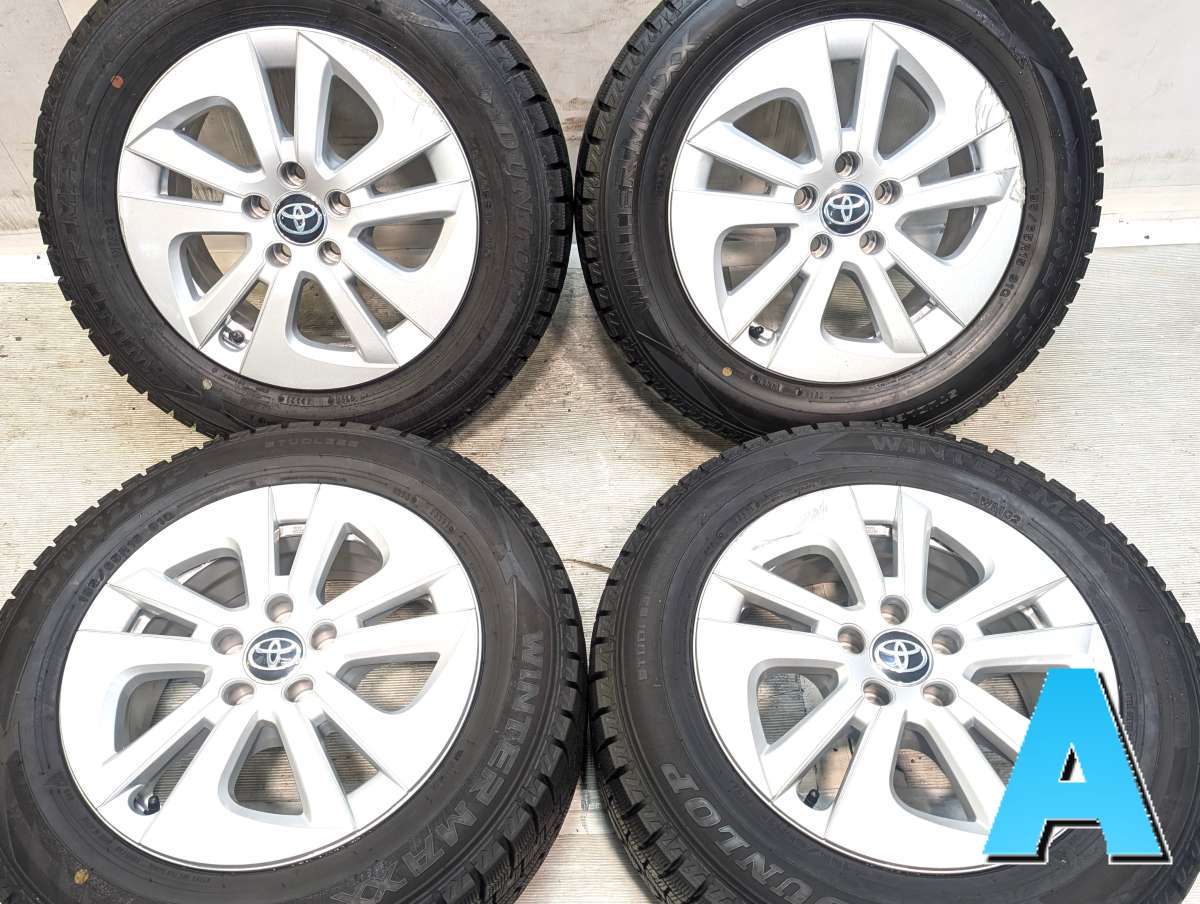 195/65R15 ダンロップ ウィンターマックス WM02 トヨタ純正 15x6.5 40 100-5穴 中古タイヤ スタッドレスタイヤ ホイールセット 4本セット