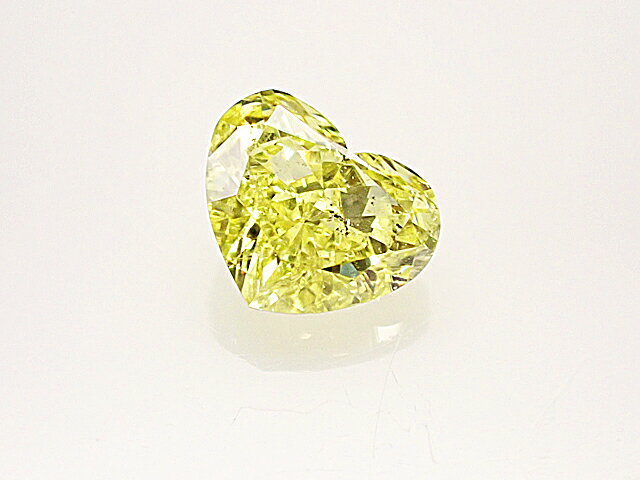 0.334ct FANCY YELLOW SI2 ハート イエローダイヤモンド ルース