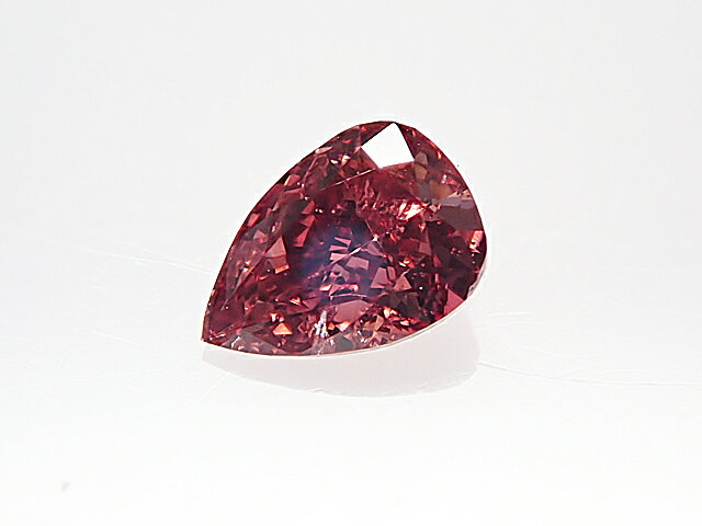 0．183ct　FANCY．DEEP．PINK，SI1，ペアシェイプ　ディープピンク　ダイヤモンドルース