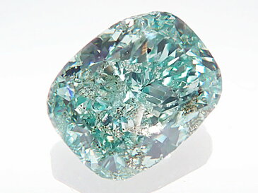 1．252ct　FANCY．INTENSE．GREEN．BLUE，SI2，オーバル　インテンスグリーンブルーダイヤモンドルース