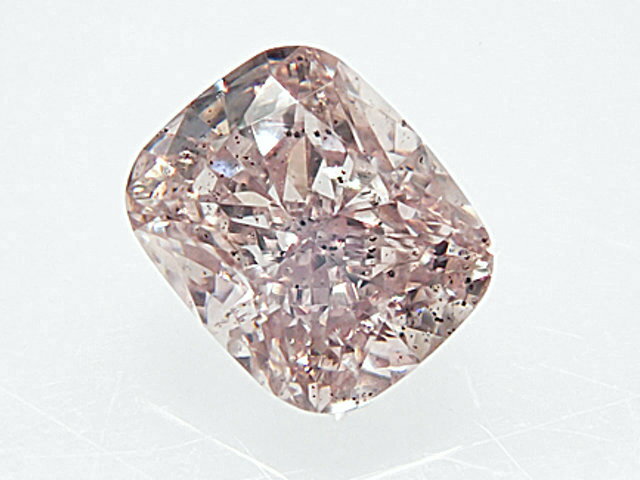 0．231ct　FANCY．BROWNISH．PINK，SI1，クッション　ダイヤモンド　ルース