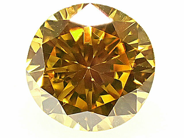 0．515ct　FANCY　DEEP　ORANGE　YELLOW（色処理）　VS2　ダイヤモンド　ルース