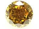 0．515ct　FANCY　DEEP　ORANGE　YELLOW（色処理）　VS2　ダイヤモンド　ルース