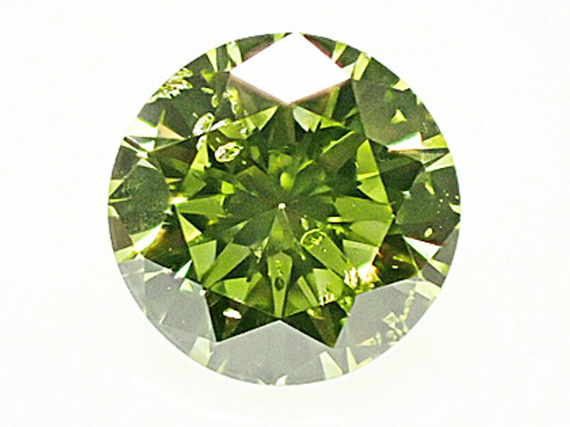 0．267ct　FANCY　DEEP　YELLOWISH　GREEN（色処理）　SI2　ダイヤモンド　ルース