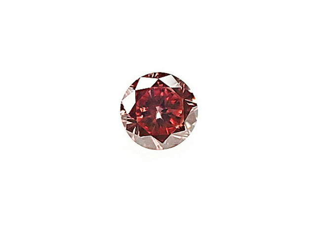 0．074ct　FANCY　DEEP　ORANGY　PINK　VS2　ピンクダイヤモンド　ルース