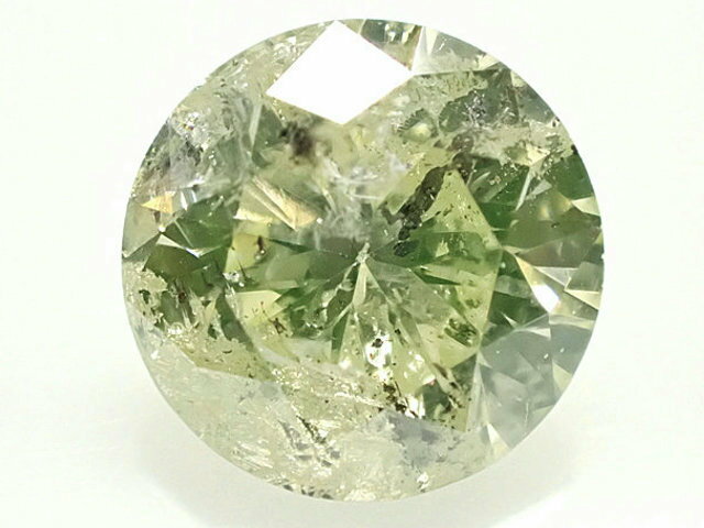 1．068ct　FANCY　LIGHT　YELLOW　GREEN　I2　グリーンダイヤモンド　ルース