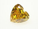 0．502ct　FANCY　DEEP　ORANGE　YELLOW（色処理）　SI2　ハート　ダイヤモンド　ルース