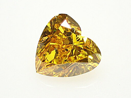 0.502ct FANCY DEEP ORANGE YELLOW(色処理) SI2 ハート ダイヤモンド ルース 0.502ct FANCY DEEP ORANGE YELLOW(色処理) SI2 ハート ダイヤモンド ルース