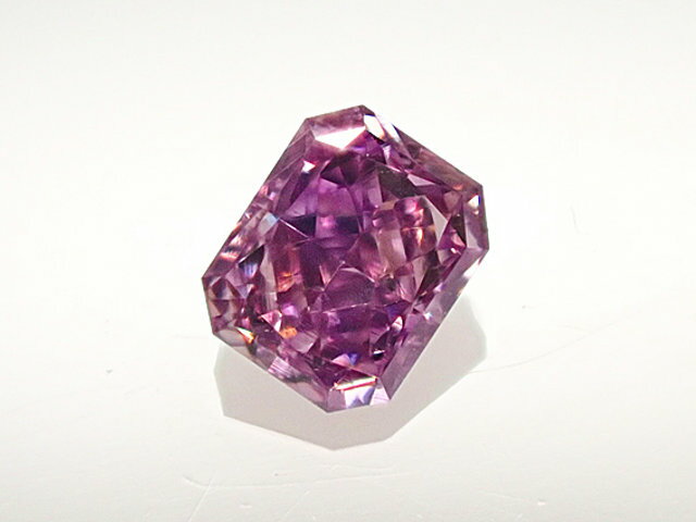 0．102ct　FANCY　VIVID　PINK　PURPLE　SI1　パープルダイヤモンド　ルース