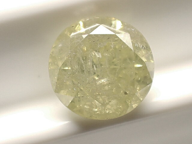 1．251ct　FANCY　LIGHT　GREENISH　YELLOW　I2　POOR　イエローダイヤモンド　ルース