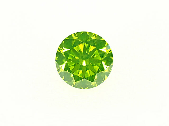 0．102ct　FANCY　VIVID　YELLOW　GREEN（色処理）　VS1　ダイヤモンド　ルース