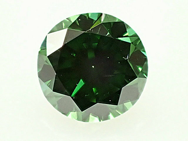 0．337ct　FANCY　DEEP　GREEN（色処理）　SI2　ダイヤモンド　ルース