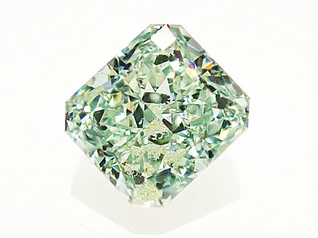 0．548ct　FANCY　INTENSE　BLUE　GREEN　SI1　グリーンダイヤモンド　ルース