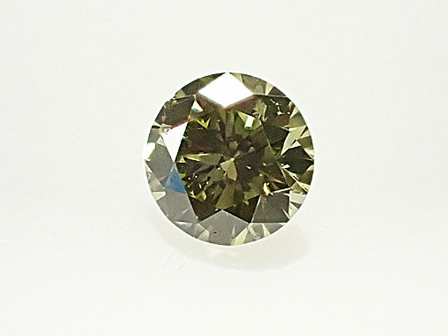 0．136ct　FANCY　GRAYISH　YELLOW　GREEN　SI2　カメレオンダイヤモンド　ルース