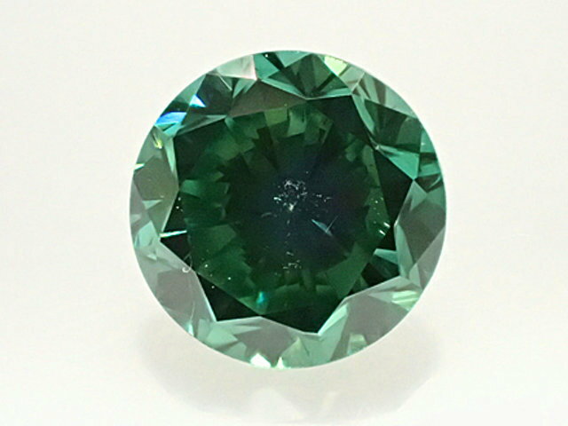 0．309ct　FANCY　DEEP　GREEN（色処理）　SI1　ダイヤモンド　ルース