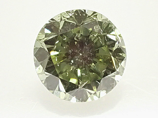 0．465ct　FANCY　GRAY　YELLOWISH　GREEN　I1　カメレオンダイヤモンド　ルース