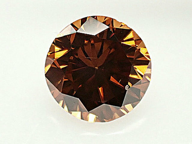 0．206ct　FANCY　DEEP　BROWN　ORANGE（色処理）　SI1　ダイヤモンド　ルース