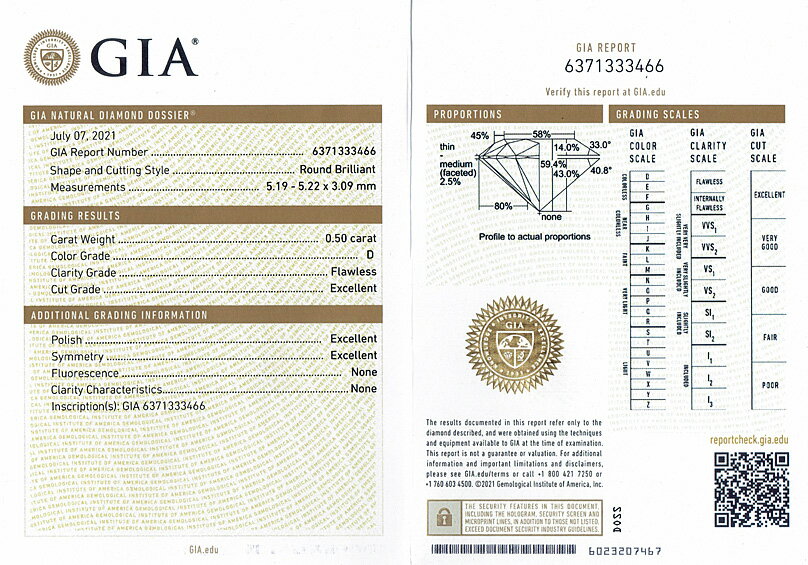 Rakuten - 0．50ct　D　FLAWLESS　トリプルEX　GIA　ダイヤモンド　ルース