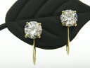 0.513ct & 0.506ct H SI2 GOOD K18製 ダイヤモンド イヤリング