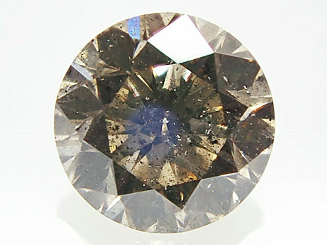 0．408ct　FANCY．LIGHT．BROWN，SI2，ラウンド　ブラウンダイヤモンドルース