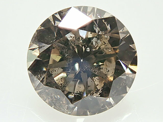 0．395ct　FANCY．LIGHT．BROWN，SI2，ラウンド　ブラウンダイヤモンドルース