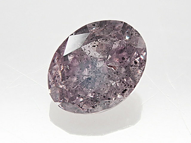 0．257ct　FANCY．GRAYISH．PINKISH．PURPLE，I1，オーバル　ダイヤモンドルース