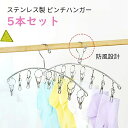 防風 洗濯干し ステンレス 物干しハンガー 洗濯 キャツチフック式 ハンガー ステンレス製 ピンチハンガー 洗濯物干し 5本セット